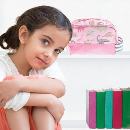 Stephen Joseph, Kids Toiletry Bag, Boys and Girls Toiletry Kit, Travel Bag - color: Pink Dino