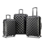 Kenneth Cole REACTION Diamond Tower Collection Lightweight Hardside Expandable 8-Wheel Spinner Travel Luggage, Black, 3-Piece Set (20", 24", & 28") - color: Black, size: 3-Piece Set (20", 24", & 28")