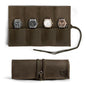 Hide & Drink, Leather Watch Roll Organizer Handmade from Full Grain Leather, Holds Up to 4 Watches, Easy Carry On Watchlover Storage (Dark Jade) - color: Dark Jade