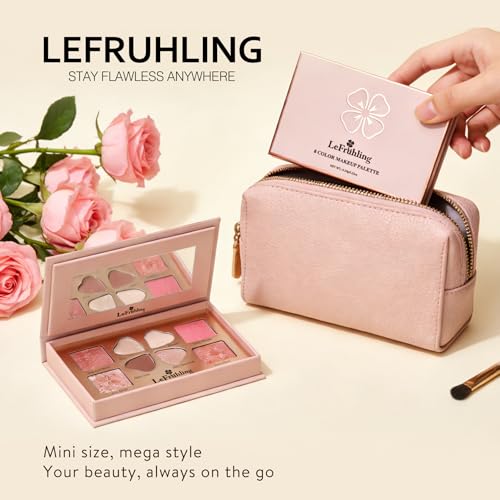 All in one Full Size Travel-Friendly Baked Makeup Palette,High Pigmented Long Lasting, glitter Shimmer Matte,Bronzer Blush Highlighter and Eyeshadows