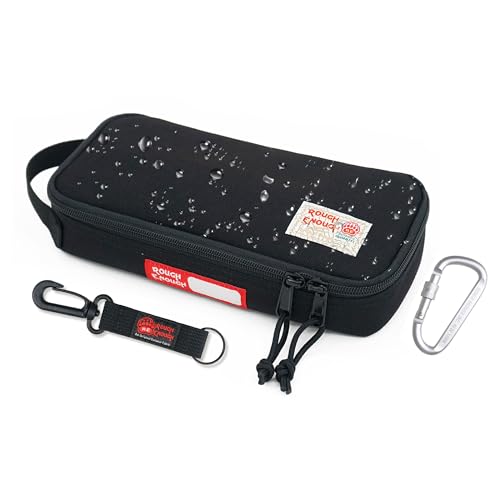 Rough Enough Small Tool Bag Pouch Box EDC Organizer Storage Case for Accessories with Zipper Portable Handle - color: Black