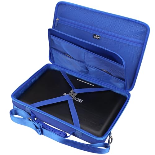 Tourmate Hard Storage Case for BOIFUN/YOTON/POFOTO/PJGCWB/WONNIE 17.5" Portable DVD Player，14'' 15.5" 15.7" 16.9" With Fixed Spring Rope EVA Box (Only Case) (Blue) - color: Blue