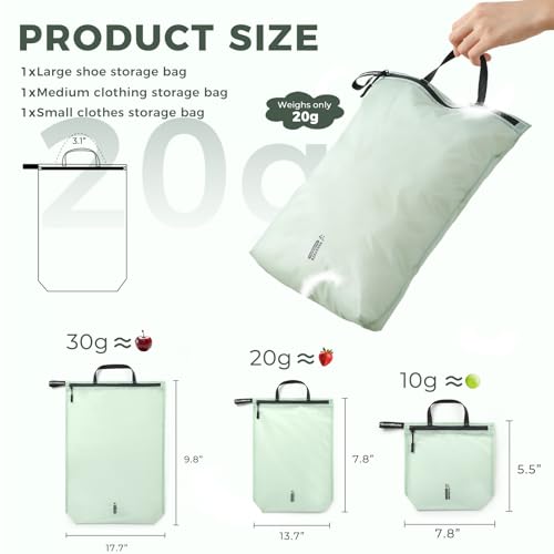 Travel Laundry Bag Ultralight Waterproof Washable Wet Dry Bag for Gym, Swimming, Yoga, and Workout Perfect for Dirty Clothes, Bathing Suits, Travel Accessories (3 Pack)(Green) - color: Green