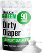 Rockin' Green Laundry Detergent, Plant based, All Natural Laundry Detergent Powder, Vegan and Biodegradable Odor Fighter, Safe for Sensitive Skin (Baby Cloth Diaper 90 Loads Unscented) - size: 90 Loads