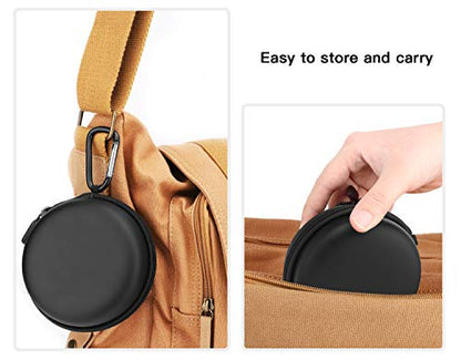 MoKo Storage Box Compatible with Apple Watch Series 11/10/9/8/7/6/5/4/3/2/1/SE3/SE2/SE, Portable Protective Travel Case for AirPods Pro 2/1/AirPods 3/2/1 Charging Case Holder Dock,Black - color: Black