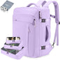 Lumesner Carry on Travel Backpacks, Extra Large 40L Flight Approved Bag for Men & Women,Expandable Suitcase Backpack With 4 Packing Cubes,Water Resistant Luggage Daypack Business Weekender Bag, Purple - color: Purple