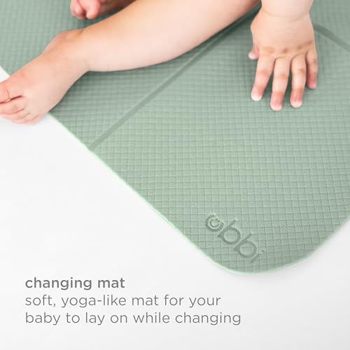 Ubbi On-the-Go Diapering Gift Set, Includes Changing Mat and Bag, Wipes Dispenser, Pacifier Holder and Bag Dispenser, Newborn Essentials, Sage - size: One Size, style: Sage Diaper Gift Set