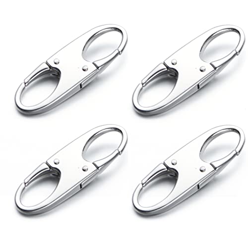 Zpsolution Zipper Clip Theft Deterrent - Backpack Zipper Lock Securing Pulls Closed, Quick Disconnect Clip - Key Holder Add-on Accessory - color: 4 Silver