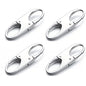 Zpsolution Zipper Clip Theft Deterrent - Backpack Zipper Lock Securing Pulls Closed, Quick Disconnect Clip - Key Holder Add-on Accessory - color: 4 Silver