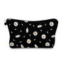 Cute Travel Makeup Bag Cosmetic Bag Small Pouch Gift for Women (Daisy Black) - color: Daisy Black