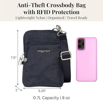 Baggallini Women's Securtex Anti-theft Activity Crossbody Bag - color: French Navy