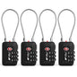 TSA Accepted Luggage Travel Lock, Set-Your-Own Combination Lock for School Gym Locker, Luggage Suitcase Baggage Locks, Filing Cabinets, Toolbox, Case (Black, 4 Pack) - color: Black, size: 4 Pack