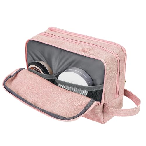 Toiletry Bag for Men Hanging Dopp Kit Water Resistant Shaving Bag Small Toiletry Bag for Traveling (Denim Pure Pink) - color: Denim Pure Pink