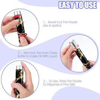 5ml Perfume Atomiser Refillable Bottles Portable Mini Spray Travel Bottle Easy to Refill Empty Atomizer Bottle for Purse Handbag Pocket Luggage,Bright Color (Bohemian pattern 1) - color: Bohemian pattern 1