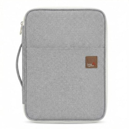 Document A4 Bag Case Waterproof Organizer Portfolio Office Travel Zipper Multi-Function Pouch - color: 01-grey