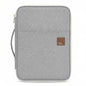 Document A4 Bag Case Waterproof Organizer Portfolio Office Travel Zipper Multi-Function Pouch - color: 01-grey