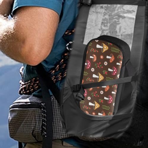 Insulin Cooler Travel Case for Women Waterproof, Cartoon Floral Mushroom Print Diabetic Medication Insulated Cool Organizer with Zipper for The Daily Life and Trip - color: Cartoon Floral Mushroom