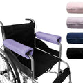 SPRING SEAON Wheelchair Armrest Covers 2 Pack Soft Memory Foam Wheelchair armrest Pads Wicking Washable for Office Transport Chair (Deep Purple) - color: Deep Purple
