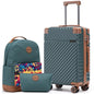 Cosbarn Carry On Luggage 22x14x9 Airline Approved, Hardside 20 Inch Carry on Suitcases with Wheels, Hard Shell ABS Lightweight Carry on Luggage Set, Travel Suitcase Set with TSA Lock, DarkGreen - color: DarkGreen, size: 3 Piece Sets (20/BP/TB)