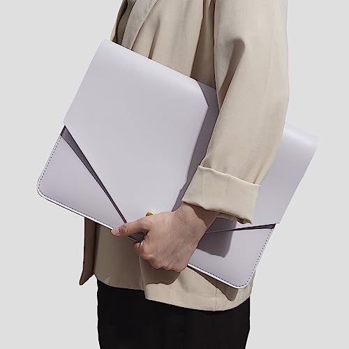 PU Leather Laptop Sleeve Compatible with New 14 inch MacBook Pro A2992 A2779 A2442,Old MacBook Pro Air 13, Surface Laptop 5th Gen 13.5, Thinkpad X1 Carbon 14 Set of 4PCS Color Light Purple - color: Light Purple, size: 14Inch Laptop