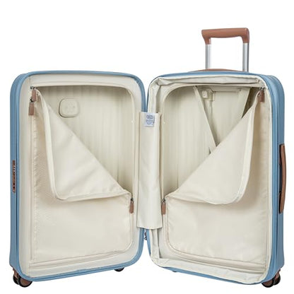 Bric's Taormina Ultra-Light Checked Luggage – Expandable Hard Shell Suitcase with TSA Lock, Anti-Tamper Zippers & 360 Spinner Mobility Wheels - 27 Inch, Sky Blue - color: Sky Blue, size: Checked-Medium