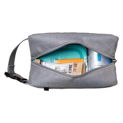 PackIt Freezable Snack Box, Gray Fog, Built with EcoFreeze Technology, Collapsible, Reusable, Zip Closure with Buckle Handle, Designed For Work Snacks, Fresh Snacks On the Go, Adults, and All Ages - color: Gray Fog