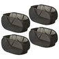 4 Pcs Mesh Popup Laundry Hamper, Opening Laundry Basket,Popup Laundry Basket with Durable Handles,Foldable Pop-up Mesh Hamper Dirty Clothes Basket for Clothes & Laundry-Home Organization - color: Black