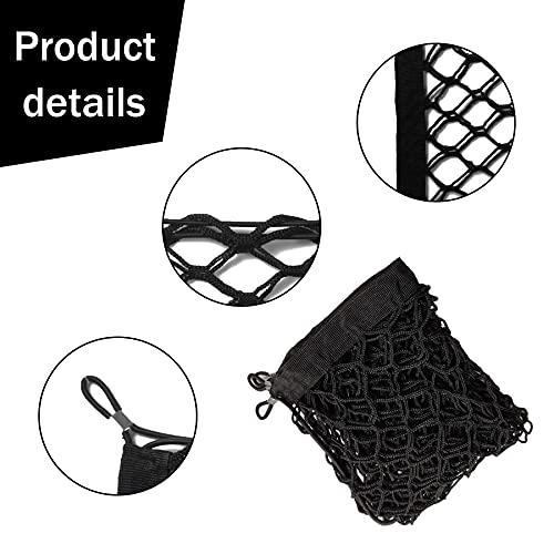 Amiss Truck Bed Cargo Net Stretchable, Adjustable Trunk Storage Net with Hook, Accessories for Pickup Bed Divider Organizer and Storage, Compatible with Chevy Silverado Ford F150 GMC (50"x 18") - size: 50×18 Inch