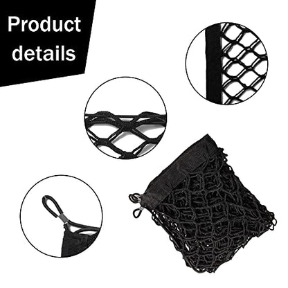 Amiss Truck Bed Cargo Net Stretchable, Adjustable Trunk Storage Net with Hook, Accessories for Pickup Bed Divider Organizer and Storage, Compatible with Chevy Silverado Ford F150 GMC (50"x 18") - size: 50×18 Inch