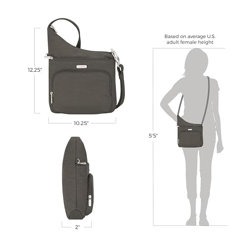 Travelon: Essentials - Anti-Theft - North/South Crossbody Bag - color: Smoke