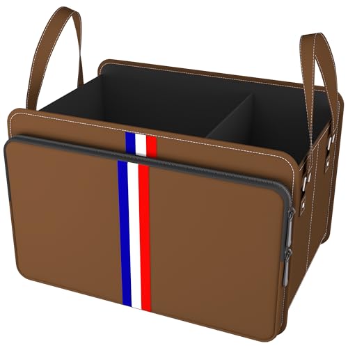 Homeve Trunk Organizer for Car, Waterproof Collapsible 3 Compartments Car Organizer, Foldable Storage for Car Accessories, Tools, Sundries for Women Men, Tote Bag (Brown, Standard) - color: Brown
