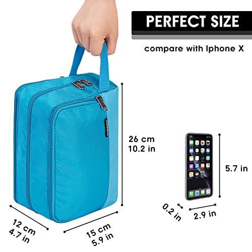Toiletry Bag for Men Hanging Dopp Kit Water Resistant Shaving Bag Small Toiletry Bag for Traveling (Pure Blue) - color: Pure Blue