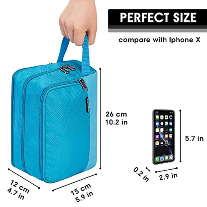 Toiletry Bag for Men Hanging Dopp Kit Water Resistant Shaving Bag Small Toiletry Bag for Traveling (Pure Blue) - color: Pure Blue
