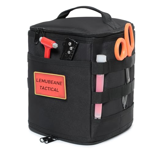 Tactical Camping Storage Bag 7L Utility Tote Bag Trunk Organizer (Black) - color: Black