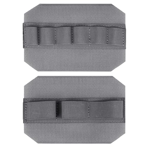 WYNEX Tactical Bag Insert Elastic Holder, Modular Elastic Loop Panel Hook and Loop Organizer Pouch Insert Attachment with Hook Backed Fastener for Backpack Accessories - color: Grey