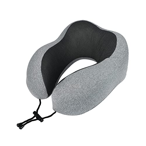 Memory Foam Travel Pillow Neck Pillow U Shaped Pillow Comfortable & Breathable Cover Neck & Head Support Pillow Soft Full Neck Chin Support Neck Protection for Sleep Rest, Airplane, Car, Family Use - color: Gray