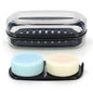 OZNER Clear Travel Soap Case Compatible with Kitsch - Leak-Proof Multi-Use Soap Holder with Draining Layer for Shampoo Bars, Gym, Travel & Camping（Transparent White,1 Pack） - color: Transparent