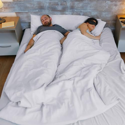 Sleeping Bag Liner,Travel Sheet & Adult Sleep Sack, Camping Sheets Travel Sleep Sack for Backpacking,Hotels & Hostels -Lightweight Single &Double Travel Sheet Camping Sheets - color: Double White