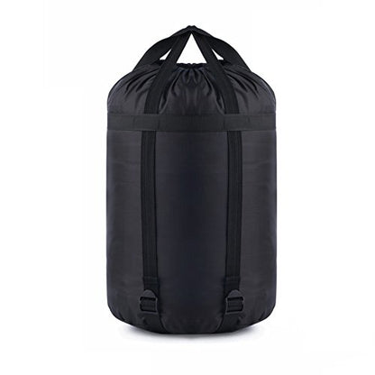 Compression Stuff Sack, 12L/24L/45L Sleeping Bag Cover Sack Sleeping Bags Storage Stuff Sack Organizer - Great Sleeping Bags Clothes Camping Hiking Backpacking - color: Black 12L-1 Pack