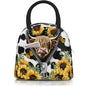 Cow Print Lunch Box Western Highland Cow Lunch Bag for Women Insulated Cows Print Lunchbox Cooler Reusable Large Containers Tote Bag For Women Men Work Office Travel Picnic - color: Cow Print