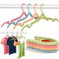 12Pcs Travel Hangers Foldable Portable Plastic Hangers Folding Clothes Hangers Space Saving Clothes Hangers for Business Trip Travel - color: Colorful 12pcs