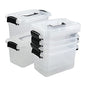 5.5 Quart Clear Small Plastic Storage Box, Latch Storage Bin, 6 Packs - color: Clear