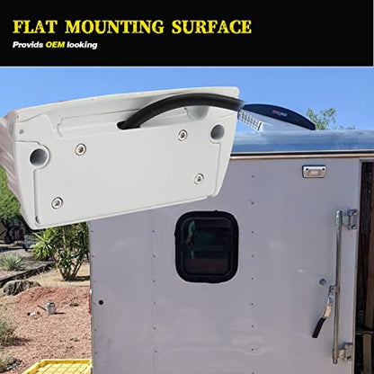 Chelhead RV Porch Light White Aluminum Base 12V DC RV Exterior Led Lighting Outside Lights Compatible with RV Camper Trailers Porches Towing 5th Wheels Utility Vehicles Boat - color: White Light-White Housing