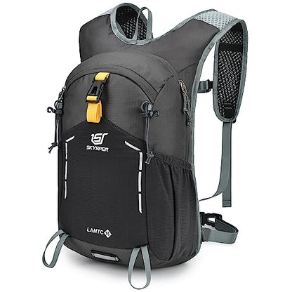 SKYSPER Small Hiking Backpack - 15L Travel Daypack Lightweight Bag Water Resistant Hiking Backpacks for Women Men - color: Lantc15-darkgray, size: Small