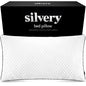Silvery Silver Infused Bed Pillow - Shredded Memory Foam Fill with Adjustable Loft - Hypoallergenic Self-Cleaning Technology that Stays Fresh 3X Longer - Perfect for Side, Back & Stomach Sleepers - size: King
