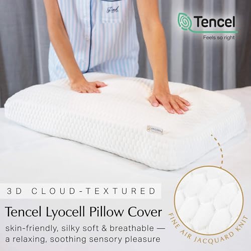 Aricove Bed Pillow for Sleeping, Side Sleeper Pillow for Adults, King Size, Adjustable Firm Memory Foam & Soft Microfiber Fill, Neck and Shoulder Support - size: King Size 20"x36"