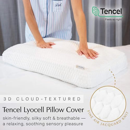 Aricove Bed Pillow for Sleeping, Side Sleeper Pillow for Adults, King Size, Adjustable Firm Memory Foam & Soft Microfiber Fill, Neck and Shoulder Support - size: King Size 20"x36"