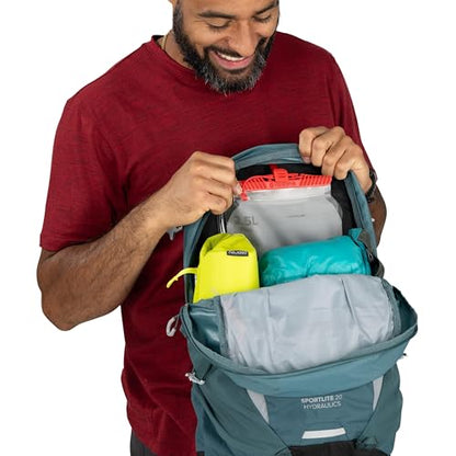 Osprey Sportlite Lightweight Hiking Backpack with Hydraulics Reservoir for Men & Women - Everyday Hydration Travel Bag - color: Graphite Purple, style: 20l