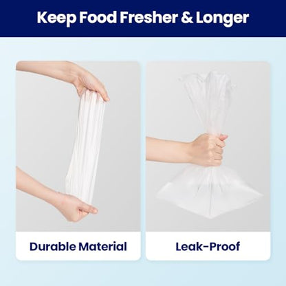 CLEANWRAP Food Storage Roll Bags (9.84 * 13.78-200 PCS) - Mother's Day Gifts for Mom, Mini Plastic Bags for Bread and Produce - size: Medium