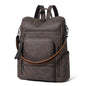 Shrrie Vegan Leather Laptop Backpack for Women 15.6 inch Work Backpack Fashion Travel Backpack Purse for Business College - color: Nubuck Coffee